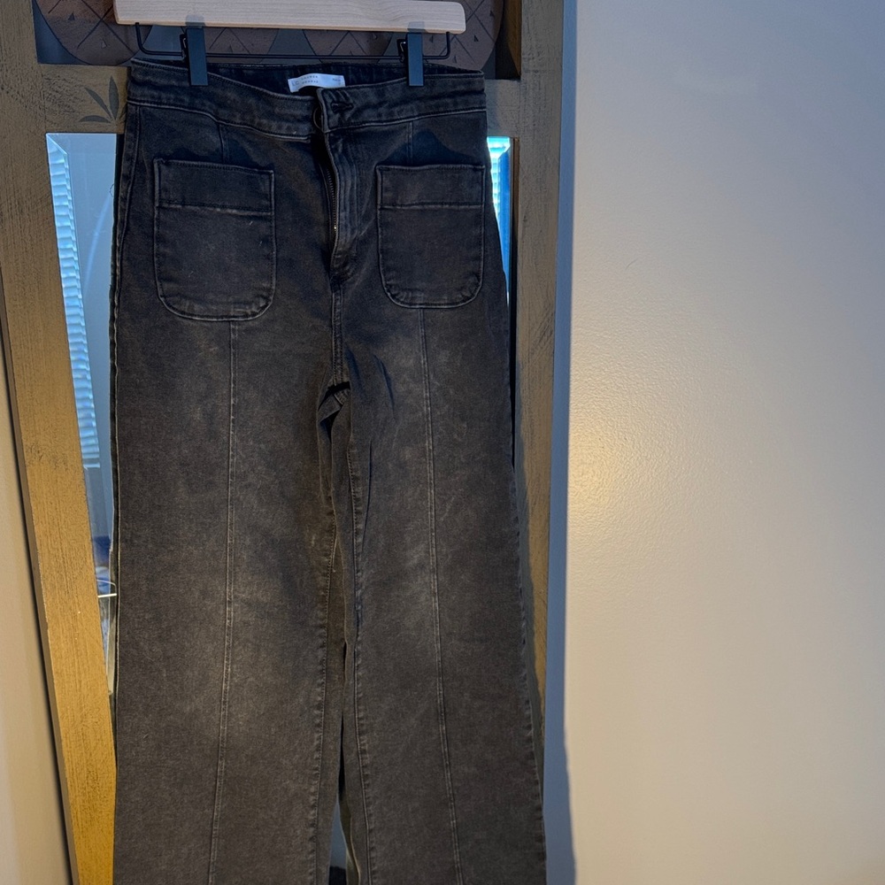LC Lauren Conrad Charcoal Wide Leg Jeans